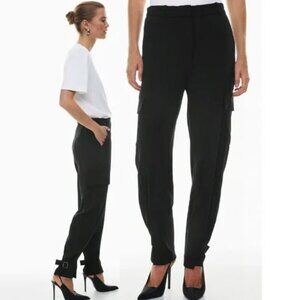Aritzia Babaton Refined Cargo Pant Black High Rise Mirror Crepe Aritzia Size 4